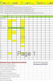 Facebook Post Sharing Schedule Editable Excel Template Facebook Strategy Excel Templates Social Media Work
