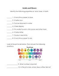 When do you use indicators and a ph meter to measure ph? Acids And Bases Worksheet