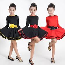 Click To Buy Long Sleeve Latin Dance Dress For Girls Competition Latin Dress For Girls Ballet Dancing Cheap Dance Dresses Dance Costumes Kids Kids Dress