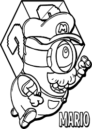 Here, we have presented some interesting and simple luigi coloring pages, which are primarily for beginners. Super Mario Minion Coloring Page Free Printable Coloring Pages For Kids