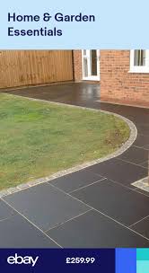 Black Indian Limestone Large 900x600 Sawn Edge Patio Paving Flags 17 28m2 Sale Limestone Patio Patio Edging Garden Paving
