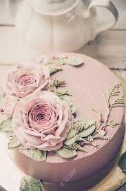 Beside happy birthday cake you also gift chocolate, birthday card, and send a wishing message. Buttercream Flower Cake Happy Birthday Cake Stock Photo Picture And Royalty Free Image Image 94049635