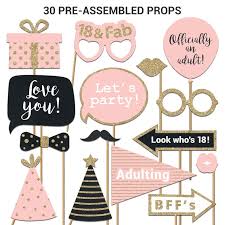 Diy 18th Birthday Photo Booth Props 18th Photo Booth Props Fully Assembled 18th Birthday Photo Etsy In 2020 Birthday Props Birthday Photo Booths Sweet 16 Photos
