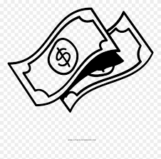 100 dollar bill rubber stamp old style. Dollar Bills Coloring Page Line Art Clipart 3639798 Pinclipart
