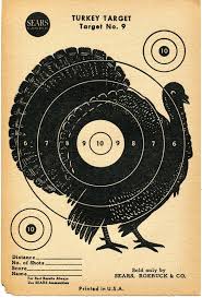 Vintage Shooting Target Turkey Tir A L Arc Arme A Feu Carabine A Plomb