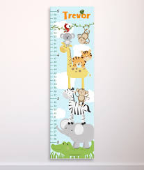 Safari Growth Chart Animal Growth Chart Canvas Growth