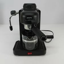 Krups xp5220 pump espresso with precise tamp has easy controls with simple steaming and frothing for the home barista. Krups Type 963 4 Cup Black Mini Espresso Cappuccino Maker Switzerland Tested Iob Krups Krups Espresso Cappuccino Maker