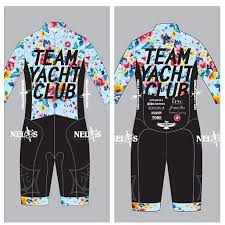 Team Yacht Club Cycling Kit Jersey Fahrradbekleidung Trikots Radsport