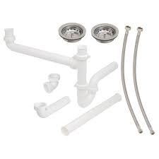 double bowl kitchen sink drain kit hd