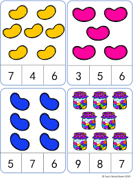 Jelly Bean Count And Clip Cards Numbers 1 20 Math Activities Preschool Kindergarten Math Worksheets Clip Cards