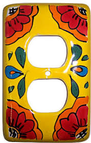 Well you're in luck, because here they come. Canary Talavera Outlet Switch Plate Southwestern Switch Plates And Outlet Covers By Fine Crafts Imports Houzz