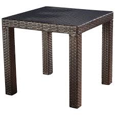 Rst Brands Espresso Rattan Patio Side Table Brown Aluminum Patio Side Table Outdoor Side Table Outdoor Furniture Sets