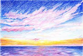 How to draw a sunset with pencils/crayons.landscapes and scenery tend to be the easiest subjects to create, since you don't need the precision required for. Sunset Drawing With Colored Pencils My Drawings Drawings Art Drawings