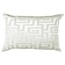 Lili Alessandra Onasis Linen White Silver Decorative Pillow Silver Decorative Pillows Pillows Velvet Duvet
