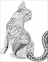 New & stunning free coloring pages for adults. Cats Coloring Pages For Adults Page 2