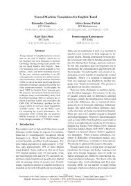 Thus, they do not use their voice. Pdf Neural Machine Translation For English Tamil