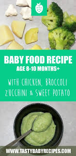 Baby Food Recipe With Chicken Broccoli Zucchini And Sweet Potato Recipe In 2020 Baby Food Recipes Chicken Baby Food Pureed Food Recipes