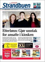Strandbuen is published by strandbuen as, which is owned 100% by jærbladet as, which is owned 33.3% by dalane tidende & egersund avis as and two other agents. Strandbuen 10 05 19