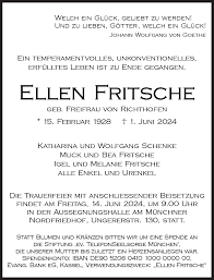Traueranzeigen von Ellen Fritsche