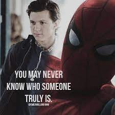 114 Likes 1 Comments Emily Fedwithtom On Instagram You May Never Know Who So Spiderman Homecoming Quotes Spiderman Homecoming Tom Holland Spiderman