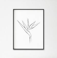 Bird Of Paradise Flower Tattoo Black And White Pin On Clothing Fashion