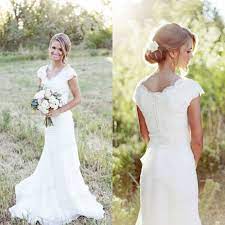 Simple Modest Wedding Dress Bridal Gowns Mermaid Lace Cap Sleeve Designer Sale Lace Beach Wedding Dress Wedding Dress Cap Sleeves Bridal Gowns Mermaid