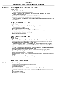 Physical Education Resume Samples Velvet Jobs
