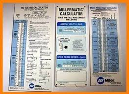 Welder Setting Charts Miller Tig Mig And Stick Welding