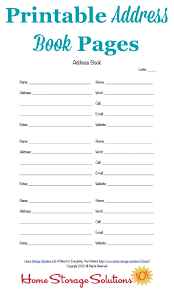 Simply print and cut in half before binding. Free Printable Address Book Pages Get Your Contact Information Organized