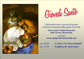 Condividi le immagini di buon giovedì, gratis, su facebook, whatsapp, twitter, instagram, google plus, tumblr o qualsiasi altro social preferisci. Santa Messa Del Giovedi Santo Ore 18 30 Diretta Streaming San Gavino Monreale Net