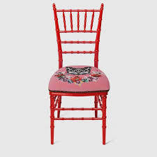 Gucci Chiavari Chair With Embroidered Cat Chair Design Wooden Chiavari Chairs Chiavari