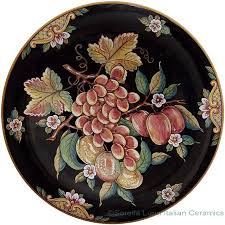Wall plates can be used as decorative elements in any room design. Decorative Italian Wall Plate Frutta Nero Style 20 Inch Diameter 50cm Italian Ceramic Plates Italian Ceramics Plates On Wall