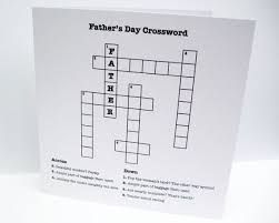Father 39 S Day Card Crossword Cryptic Crossword Crossword Puzzle Paper Handmade Greeting Card Card For Dad Crossword Greeting Cards Handmade Cards