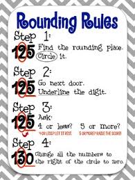 rounding rules anchor chart worksheets teaching resources