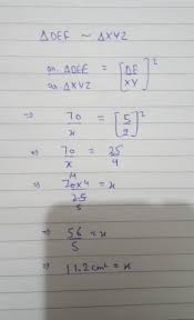 This promo is free without the need for topup. Def Xyz And De Xy 5 2 If The Area Of Def Is 70cm2 Then The Area Of Xyz Cm2 Brainly In