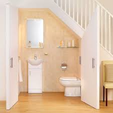 Powder rooms are a great outlet for expression. Bathroom Under Stairs Ideas To Enlarge The Minimalist Space Gabdearq
