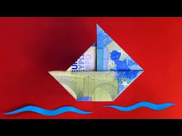 Geldschein Falten Segelboot Origami Segelschiff Anleitung Deutsch Youtube Geldschein Falten Schiff Geldscheine Falten Origami Boot