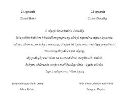 Osobiście, telefonicznie lub przez sms. Zyczenia Z Okazji Dnia Babci I Dziadka Gmina Jozefow Nad Wisla