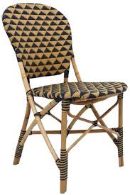 Theyla Indoor Outdoor Dining Chair Natural And Black Rattan Chair Wicker Dining Chairs Chair Makeover