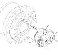 107-7028 MOTOR & MTG GP-TRAVEL S/N 3LR1-UP; 7KZ1-UP PART OF ...