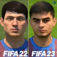 Pedri's FIFA 22 vs FIFA 23 game face 😂🎮