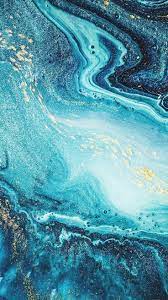 Blue Gold Art Artistic Wallpaper Abstrak Latar Belakang Wallpaper Iphone