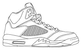 Jordan Coloring Sheets Sneakers Drawing Shoes Drawing Jordans