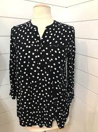 Black And White Polka Dot Blouses For Womens Maeve Size Medium Black White Polka Dot Blouse Maeve Blouse Polka Dot Blouse Clothes For Women Clothes