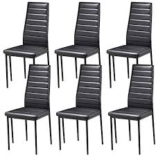 Modern dining chairs set of 4, grey white side dining room chairs, kitchen chairs with faux leather padded seat high back and sturdy chrome legs, chairs for dining room,kitchen, living room. Huiseneu Set Of 4 Modern Grey Dining Room Chairs Faux Leather High Back Chair With Chrome Legs For Kitchen Restaurant Chair Office Chairs Meeting Room Home Set Of 4 Buy Online In