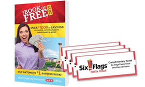 Book Of Free Savings Book And One Two Or Four General Admission Theme Park Tickets Up To 76 Off San Antonio Six Flags Books Six Flags Fiesta Texas