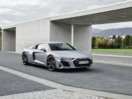 As such you can expect the same 52 liter v 10 engine that produces 602 horsepower and 413 pound feet of torque. Audi R8 V10 2020 Supercar Coupe Rwd Side View Silver 4k Wallpaper For Desktop Download Free