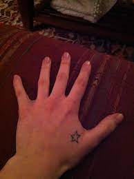 My Next One Placed In The Hollow Next To My Wrist 5 Pounds Left To Earn The Prize Star Tattoo On Hand Star Tattoos Tattoos
