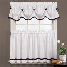 Kitchen curtains make or break the whole kitchen experience through the amount of light it lets in, the fabric, the color, and the ease of putting and pulling it up, down, or sideways. Kate Tier Window Treatments Altmeyer S Bedbathhome