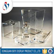 Alibaba.com offers a wide range of acrylic bathroom accessories to give your bathroom a touch of glamour. Manufacturer Custom Clear Bathroom Accessories Sets For Hotel And Home Buy Acrylic Bathroom Accessories Acrylic Bathroom Set Clear Acrylic Bathroom Accessories Product On Alibaba Com